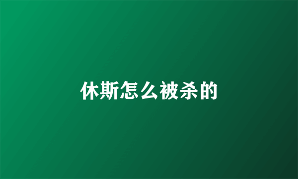 休斯怎么被杀的