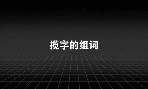 揽字的组词