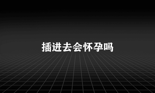 插进去会怀孕吗