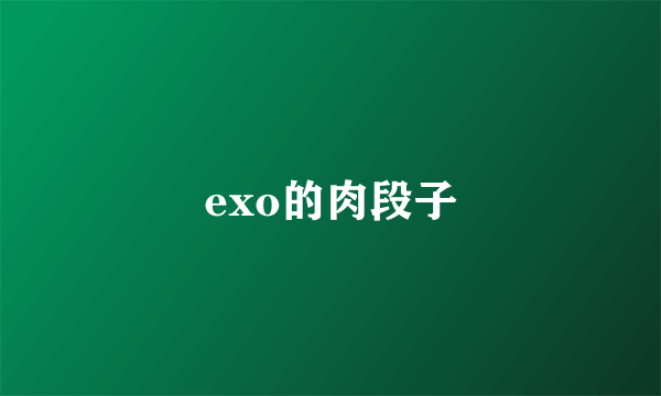 exo的肉段子