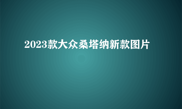 2023款大众桑塔纳新款图片