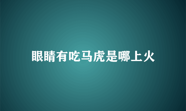 眼睛有吃马虎是哪上火