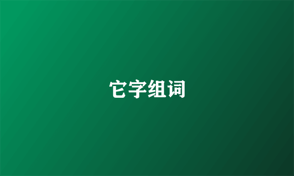 它字组词