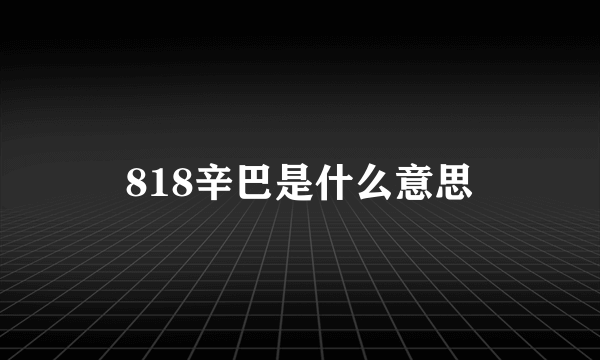 818辛巴是什么意思