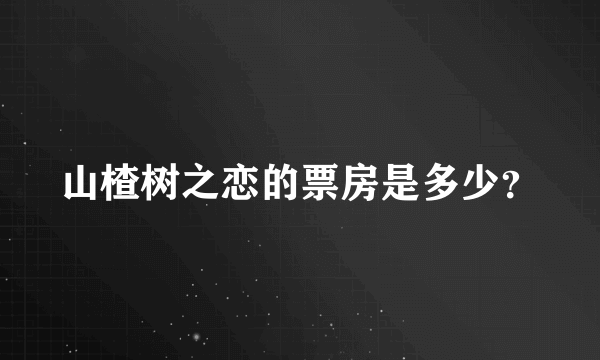 山楂树之恋的票房是多少？