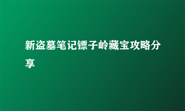 新盗墓笔记镖子岭藏宝攻略分享