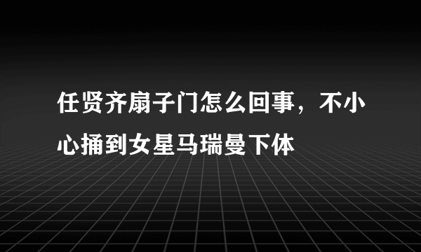 任贤齐扇子门怎么回事，不小心捅到女星马瑞曼下体 