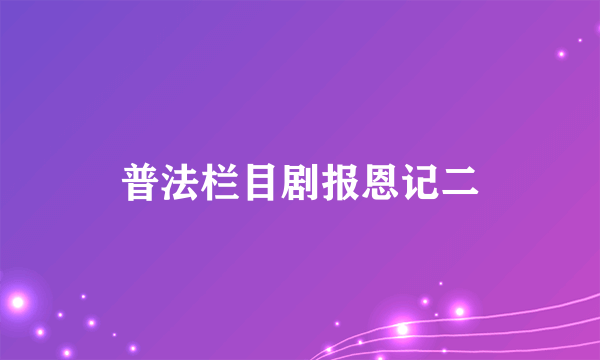 普法栏目剧报恩记二