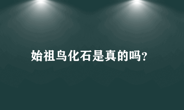 始祖鸟化石是真的吗？