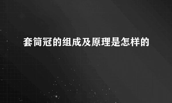 套筒冠的组成及原理是怎样的