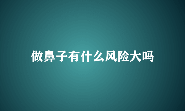 做鼻子有什么风险大吗