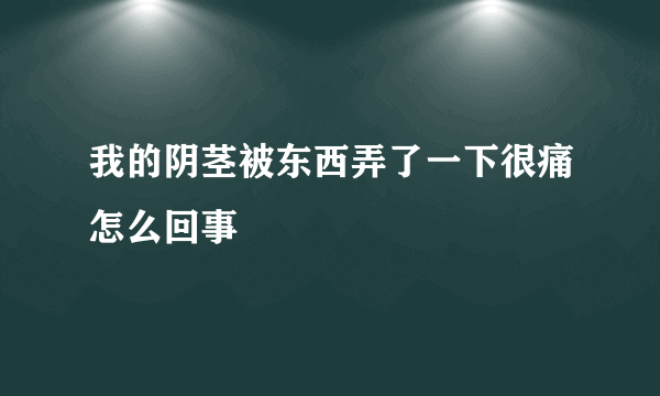 我的阴茎被东西弄了一下很痛怎么回事