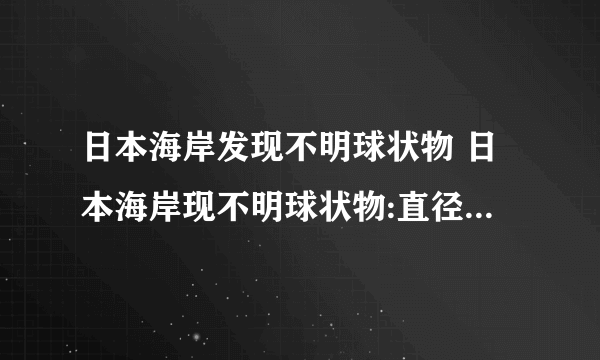 日本海岸发现不明球状物 日本海岸现不明球状物:直径1.5米