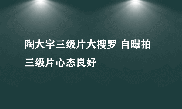 陶大宇三级片大搜罗 自曝拍三级片心态良好