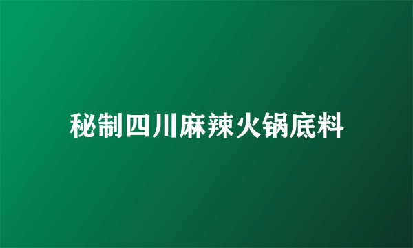 秘制四川麻辣火锅底料