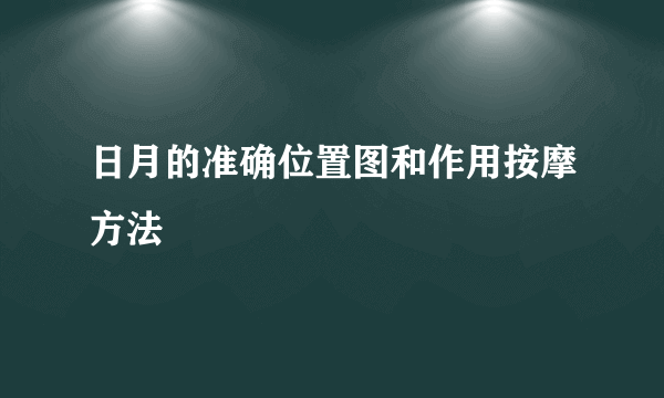 日月的准确位置图和作用按摩方法