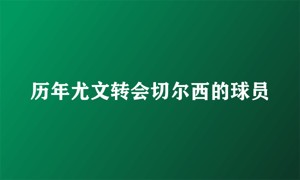 历年尤文转会切尔西的球员