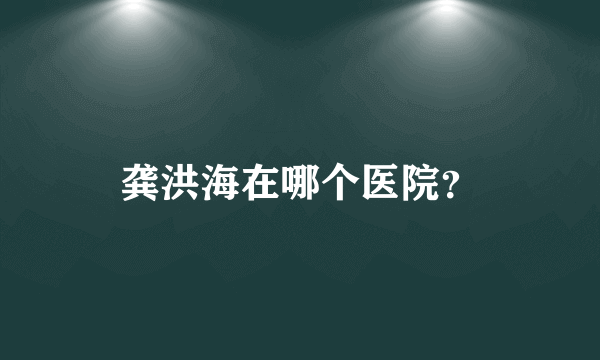 龚洪海在哪个医院？