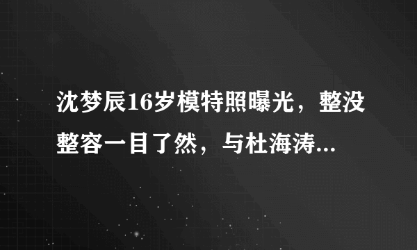 沈梦辰16岁模特照曝光，整没整容一目了然，与杜海涛婚礼再延迟？