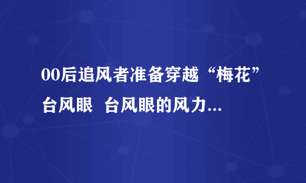 00后追风者准备穿越“梅花”台风眼  台风眼的风力是最大的吗