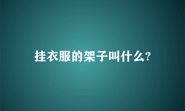 挂衣服的架子叫什么?