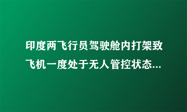 印度两飞行员驾驶舱内打架致飞机一度处于无人管控状态，你怎么看？