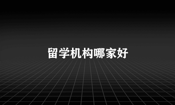 留学机构哪家好