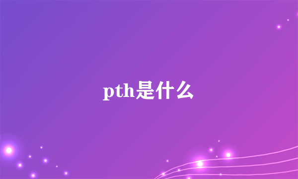 pth是什么