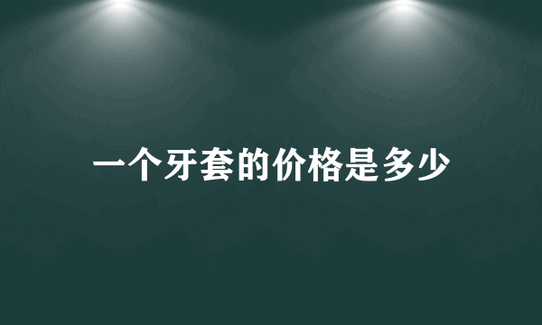 一个牙套的价格是多少