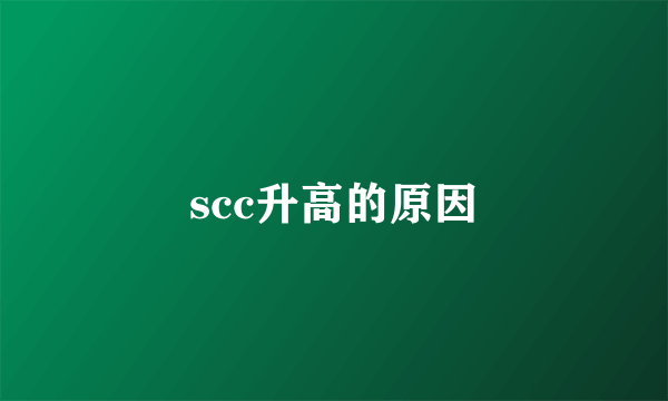 scc升高的原因