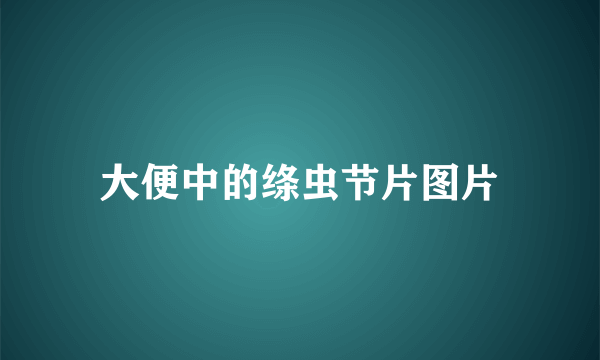 大便中的绦虫节片图片