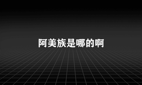 阿美族是哪的啊