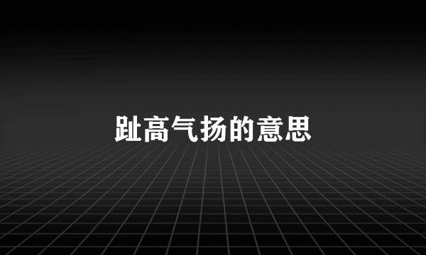 趾高气扬的意思