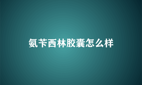 氨苄西林胶囊怎么样