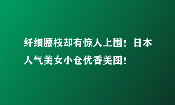 纤细腰枝却有惊人上围！日本人气美女小仓优香美图！