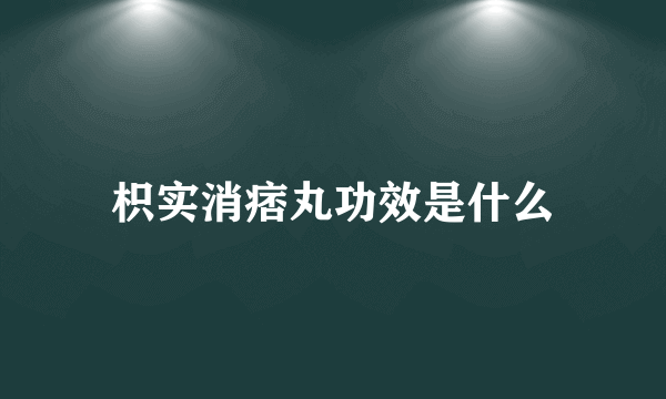 枳实消痞丸功效是什么