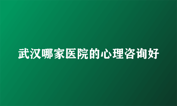 武汉哪家医院的心理咨询好