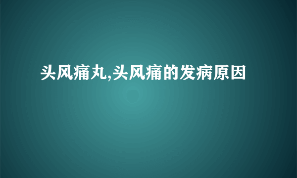 头风痛丸,头风痛的发病原因