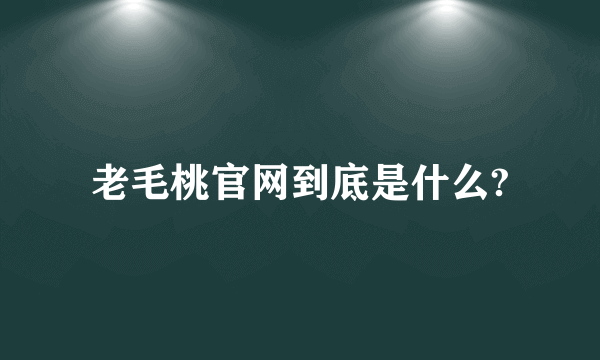 老毛桃官网到底是什么?