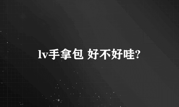 lv手拿包 好不好哇?