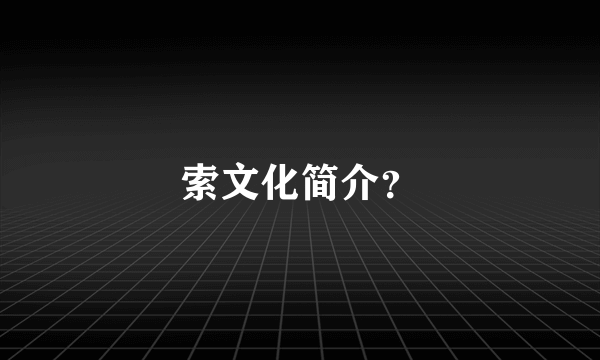 索文化简介？