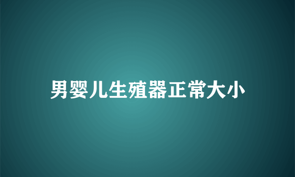 男婴儿生殖器正常大小