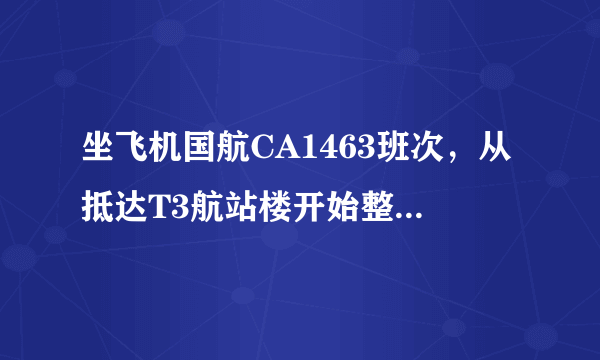 坐飞机国航CA1463班次，从抵达T3航站楼开始整个过程该怎么做？什么流程？该注意什么？