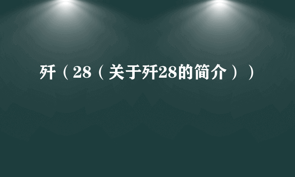 歼（28（关于歼28的简介））