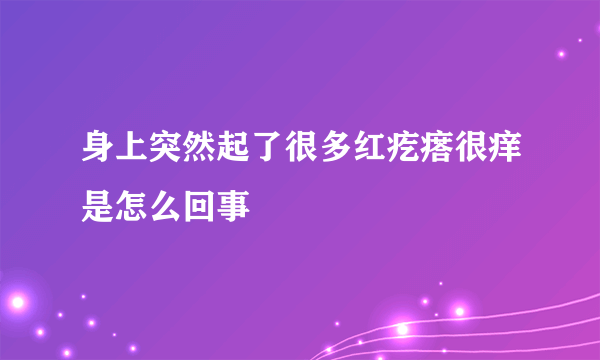 身上突然起了很多红疙瘩很痒是怎么回事