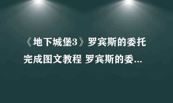 《地下城堡3》罗宾斯的委托完成图文教程 罗宾斯的委托制作方法教程