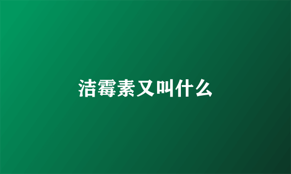 洁霉素又叫什么