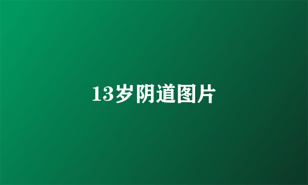 13岁阴道图片