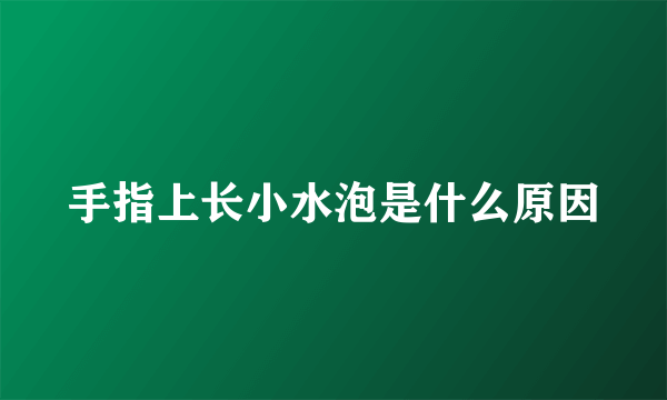 手指上长小水泡是什么原因