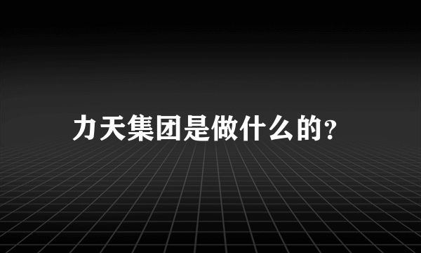 力天集团是做什么的？